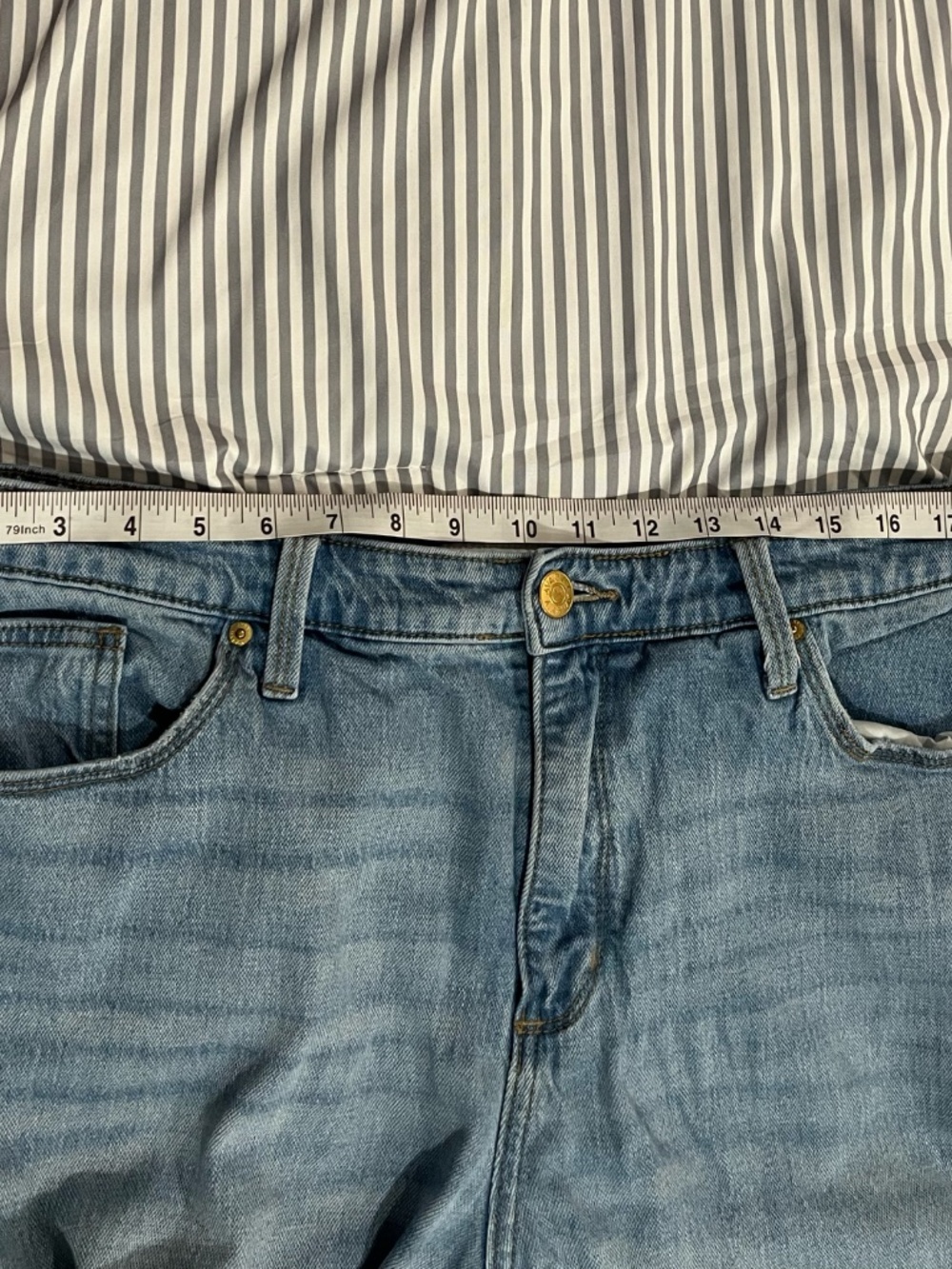 Ava & Viv Blue Wide Leg Denim Jeans - Picture 3 of 11